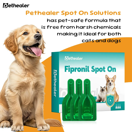 Pethealer Fipronil Flea & Tick Spot-On Drops for Dogs