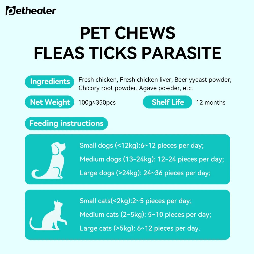 Pethealer External Parasite Care Treats, Protective Formula, 100g