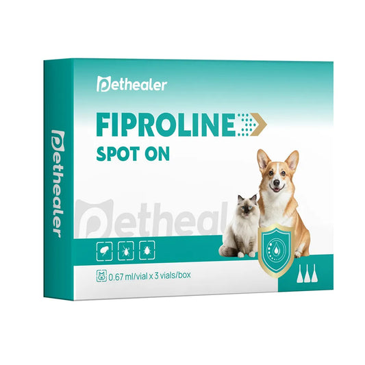 Pethealer Fipronil ยาหยดกำจัดเห็บหมัด สำหรับสุนัขและแมว