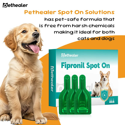 Pethealer Fipronil Flea & Tick Spot-On Drops for Dogs
