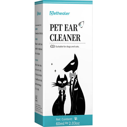 PETHEALER น้ำยาทำความสะอาดหูสัตว์เลี้ยง 60 มล. สำหรับสุนัขและแมว