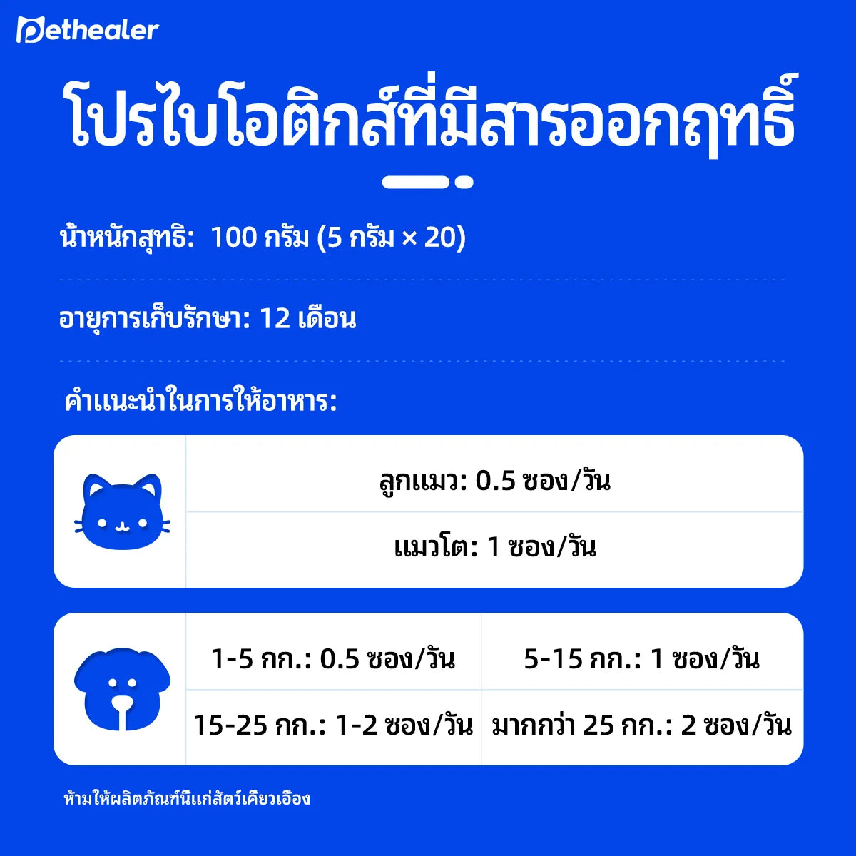 Pethealer Active Compound Probiotics - Công thức mới, Probiotic kết hợp vitamin dành cho chó và mèo