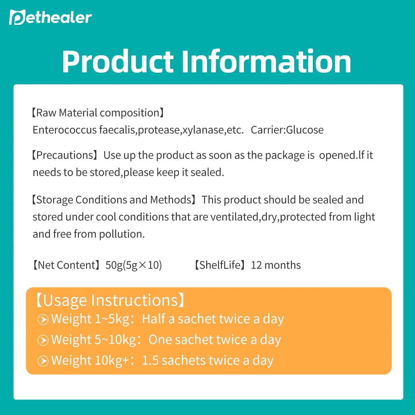 Pethealer Advanced Probiotic Formula – Digestive Health Support for Dogs & Cats