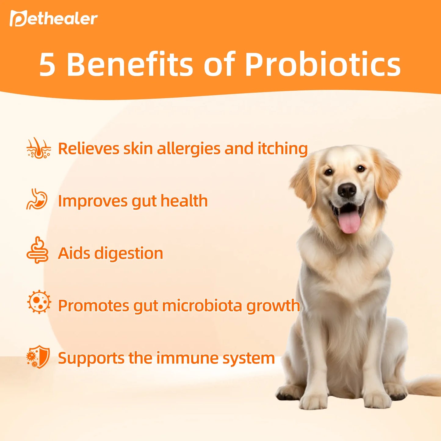 Pethealer Advanced Probiotic Formula – Digestive Health Support for Dogs & Cats