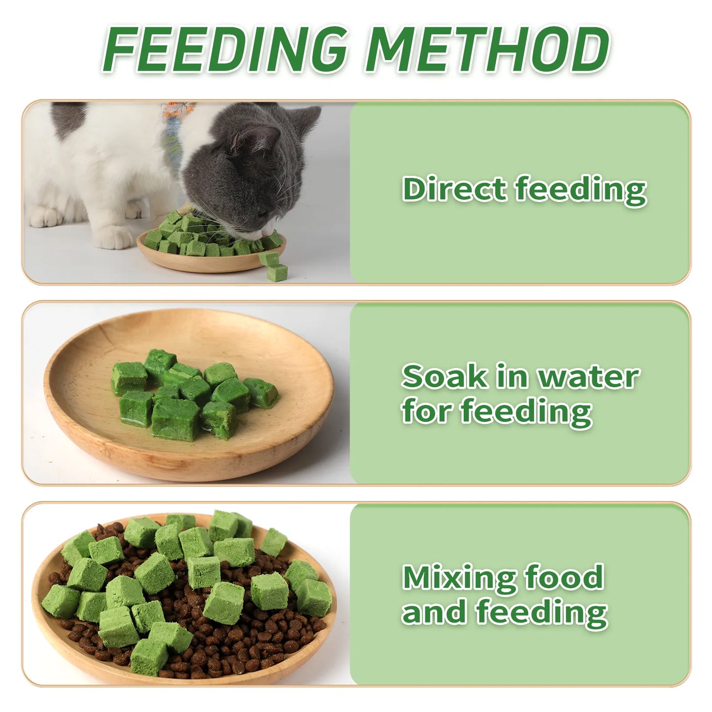 Pethealer Chicken & Salmon Freeze-Dried Cat Grass Bites for Cats – 60g