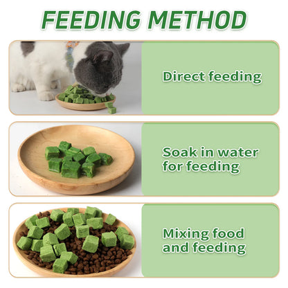 Pethealer Chicken & Salmon Freeze-Dried Cat Grass Bites for Cats – 60g