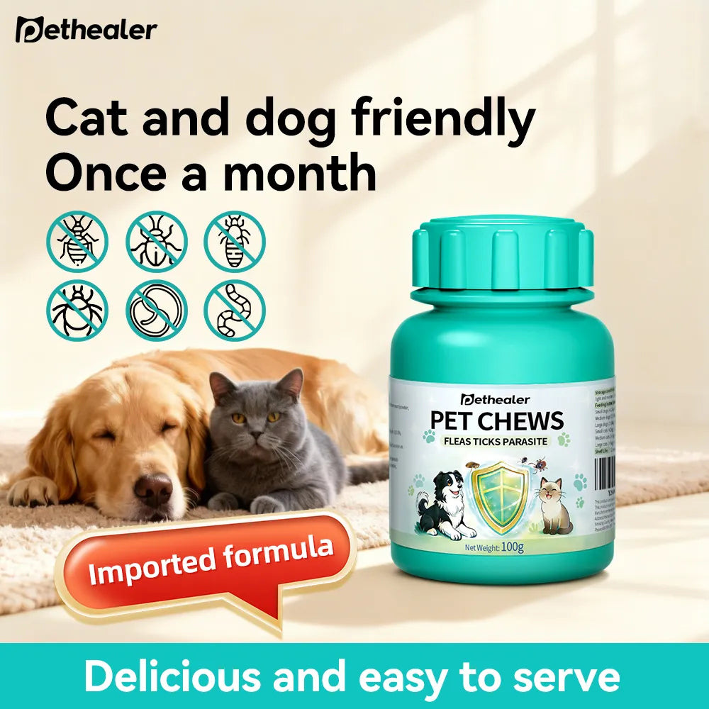 Pethealer External Parasite Care Treats, Protective Formula, 100g