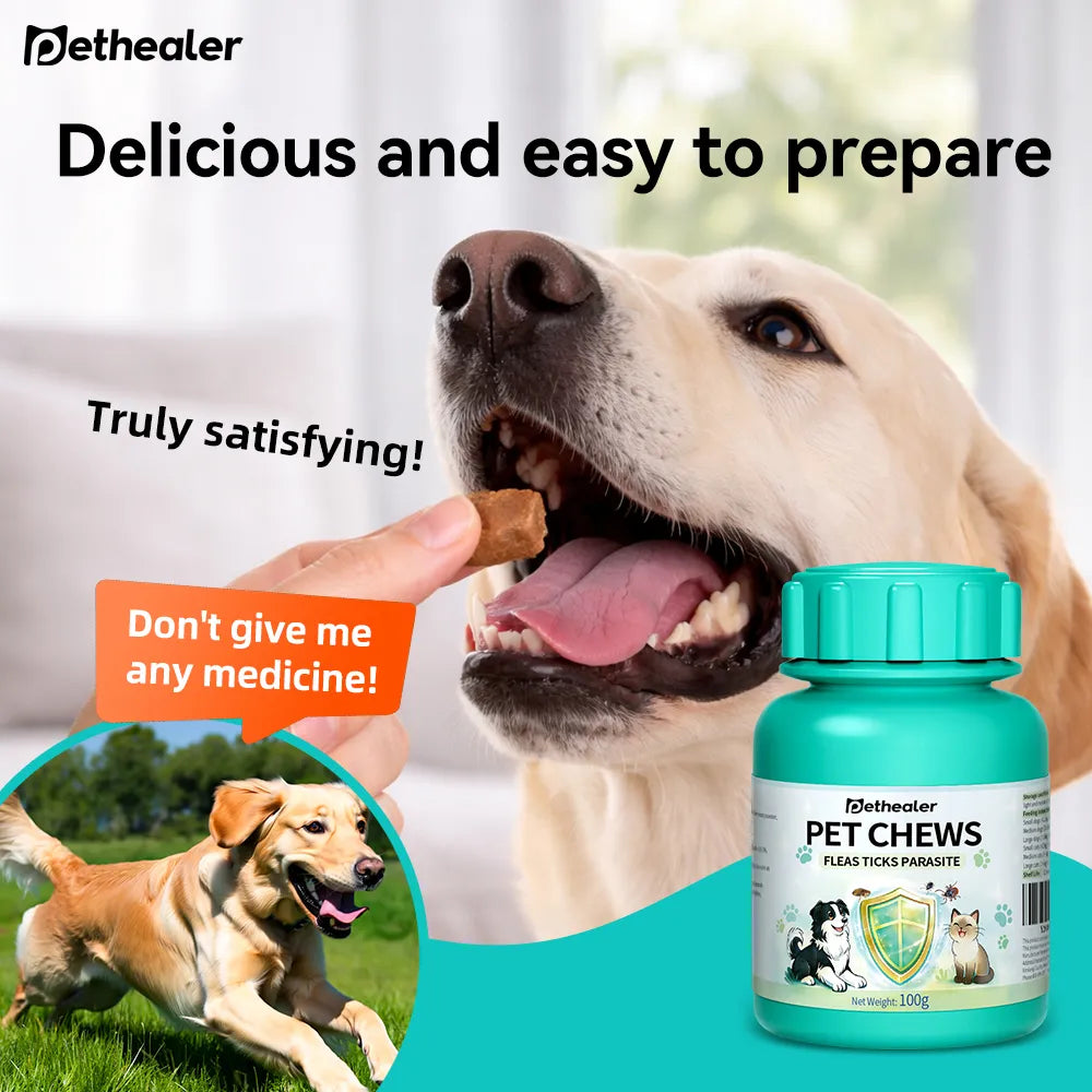 Pethealer External Parasite Care Treats, Protective Formula, 100g