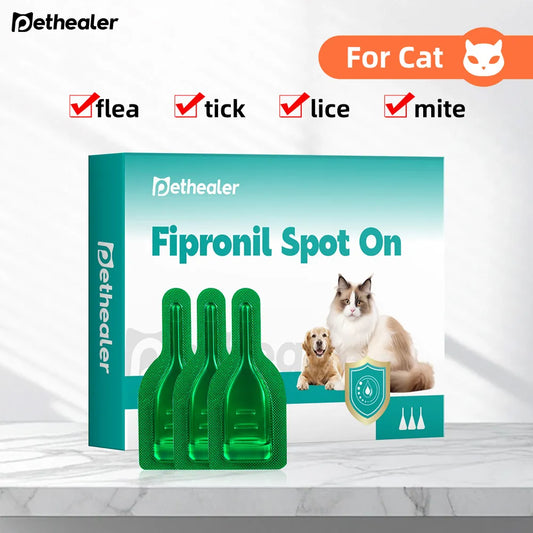 Pethealer Fipronil Flea & Tick Spot-On Drops for Cats