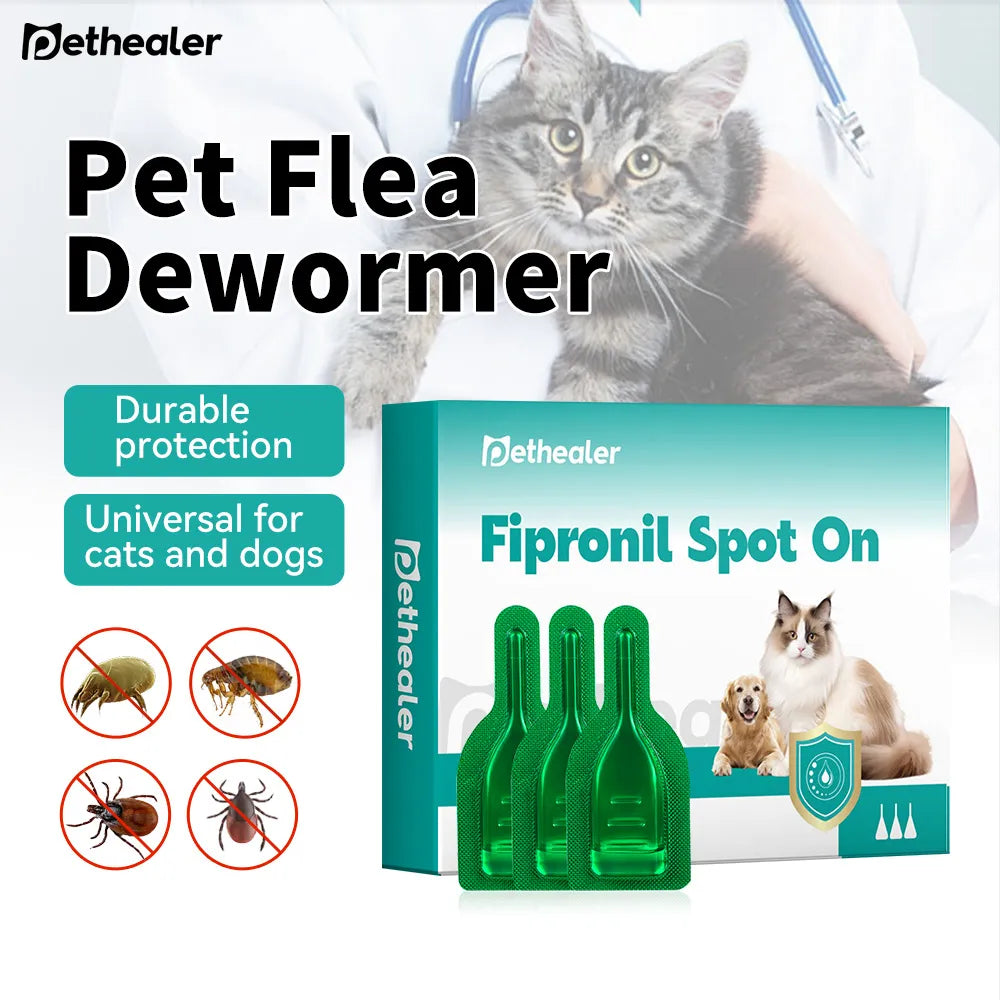 Pethealer Fipronil Flea & Tick Spot-On Drops for Cats