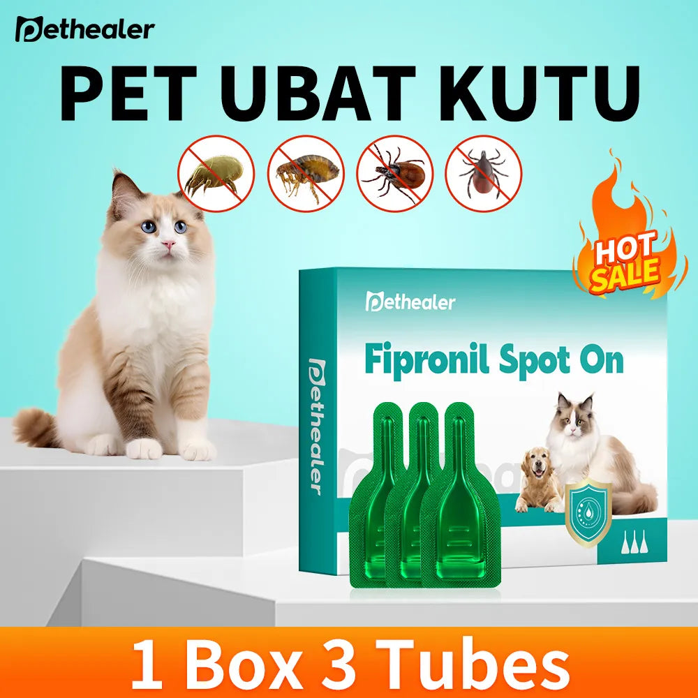 Pethealer Fipronil Flea & Tick Spot-On Drops for Cats