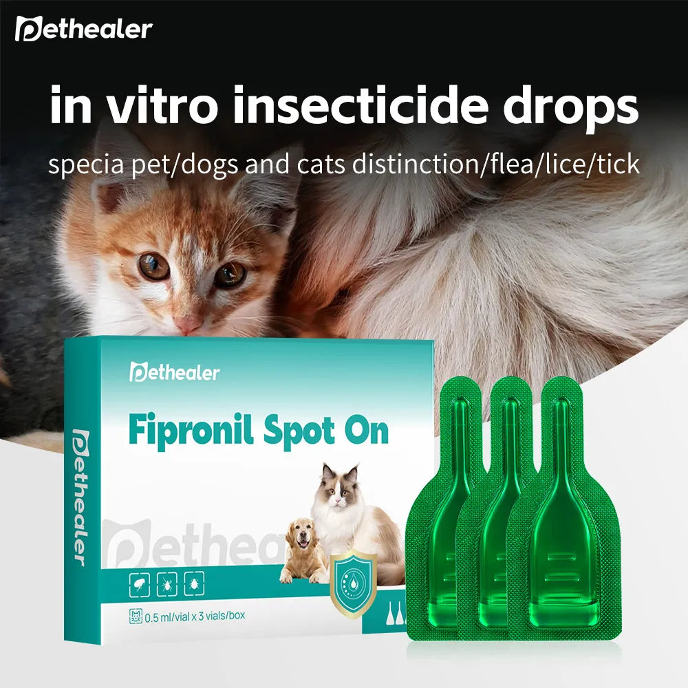 Pethealer Fipronil Flea & Tick Spot-On Drops for Cats