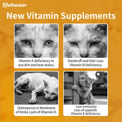 Pethealer Multivitamin Chewable Tablets for Cats & Dogs – 200 Count