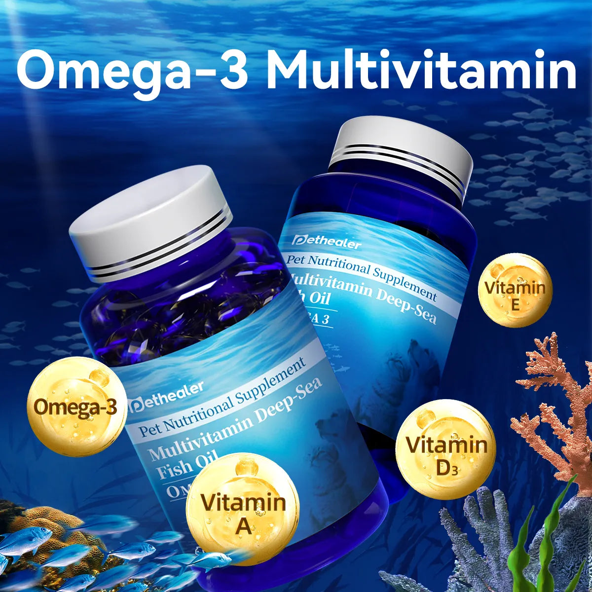 Pethealer Omega Fish Oil for Skin and Coat Health