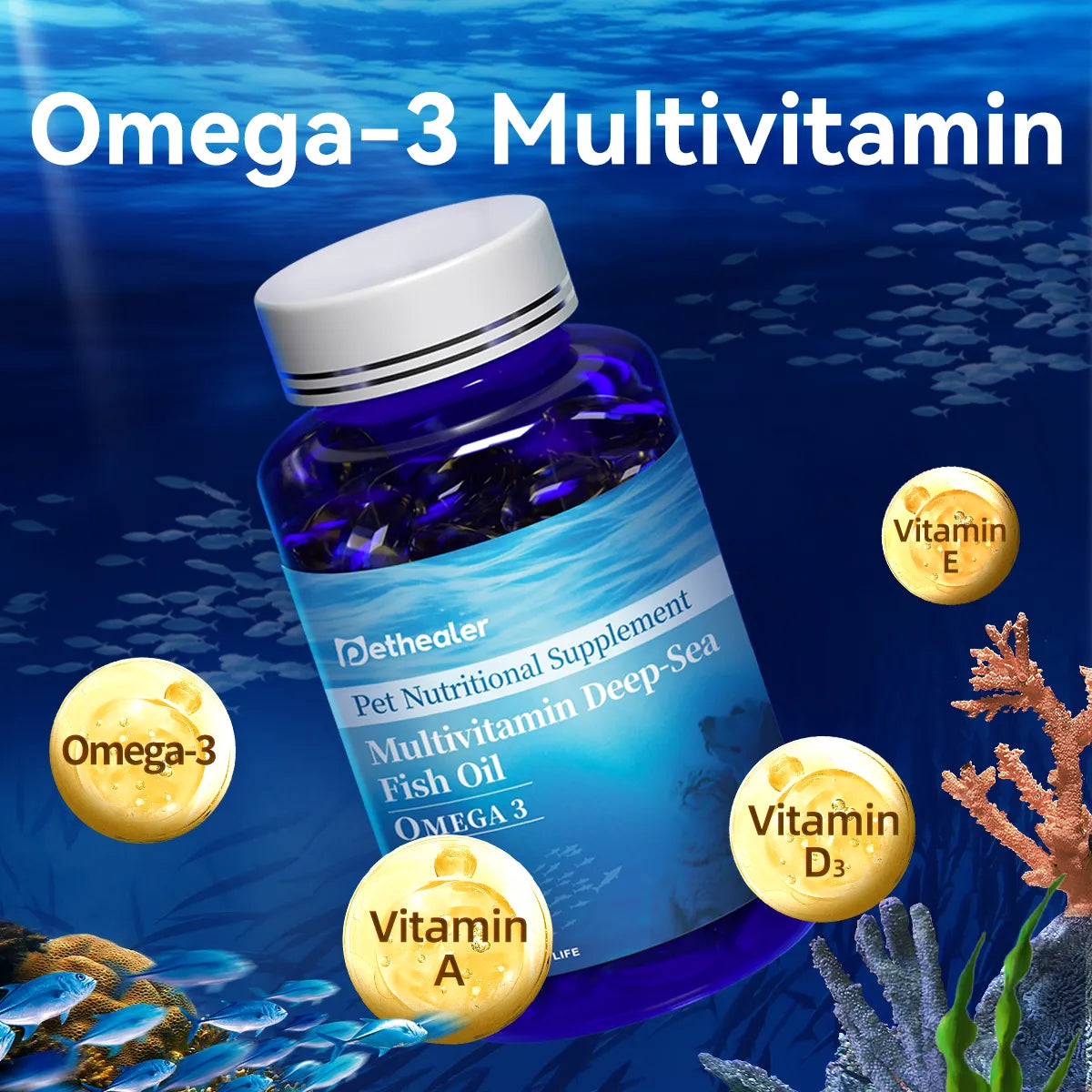 Pethealer Omega Fish Oil for Skin and Coat Health
