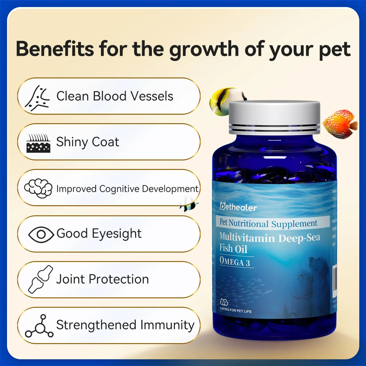 Pethealer Omega Fish Oil for Skin and Coat Health