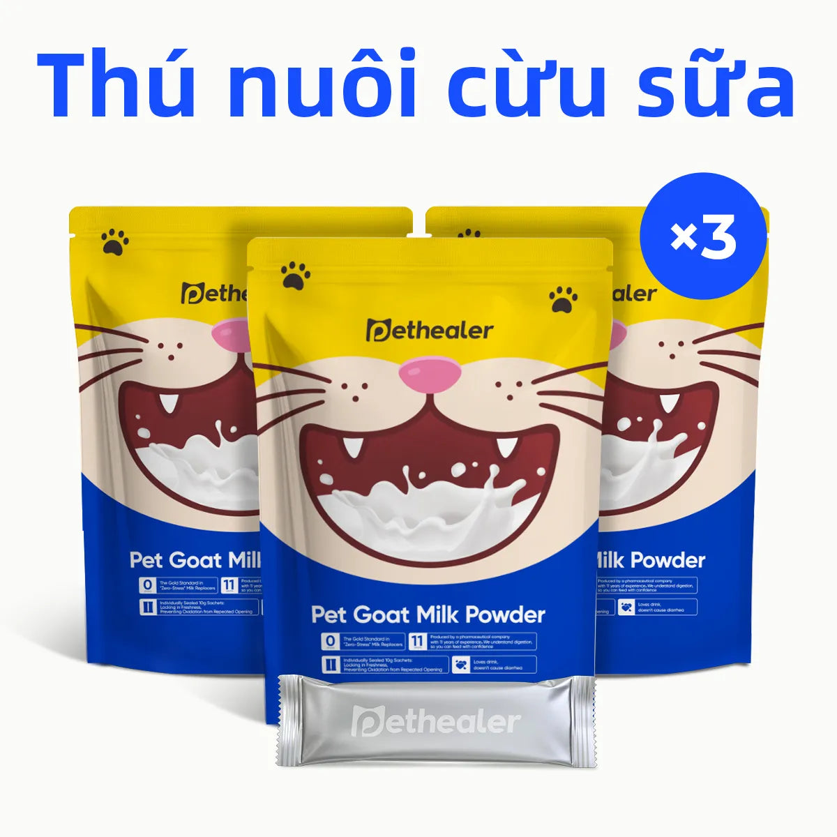 Pethealer Goat Milk for Pets supports body and immunity for cats and dogs