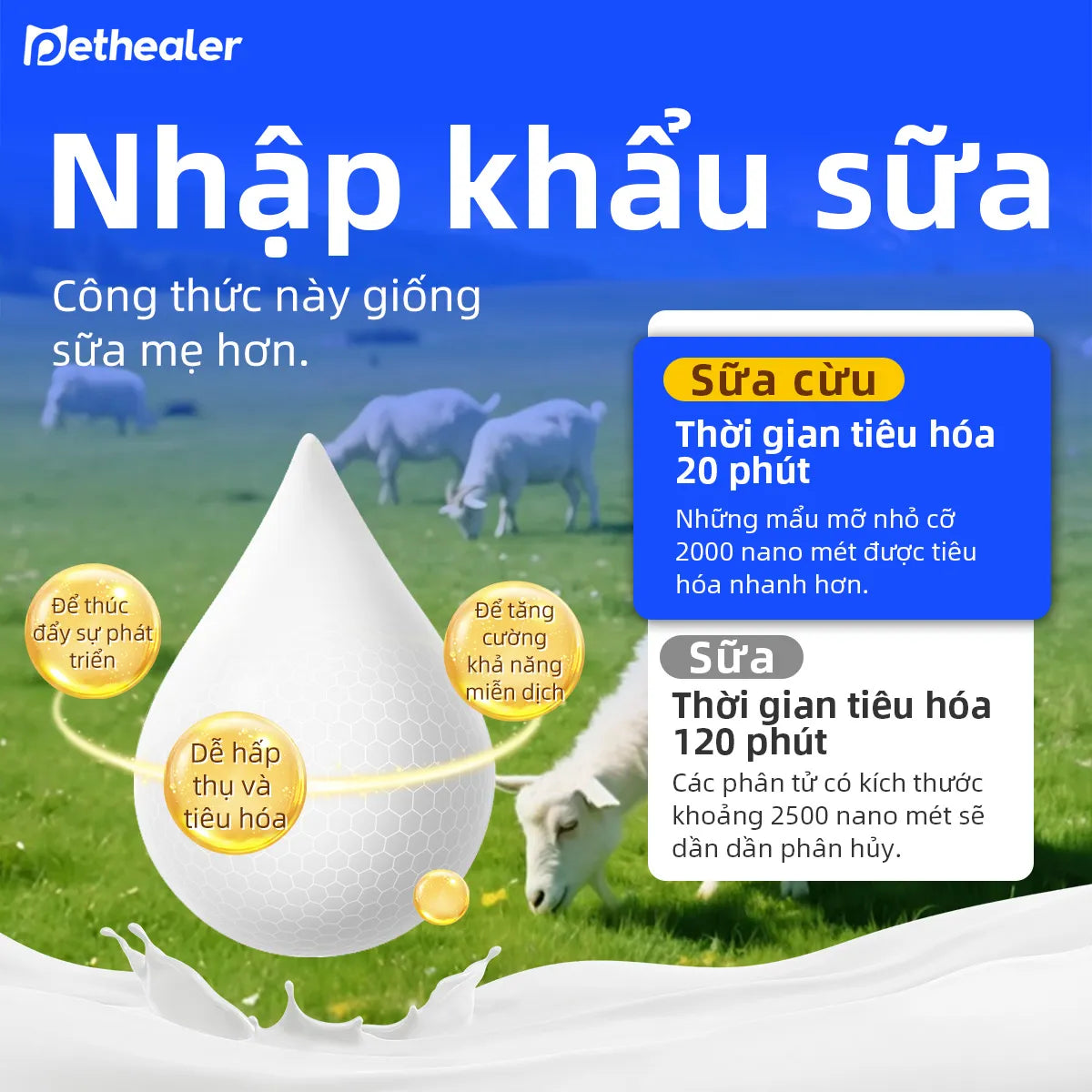 Pethealer Goat Milk for Pets supports body and immunity for cats and dogs