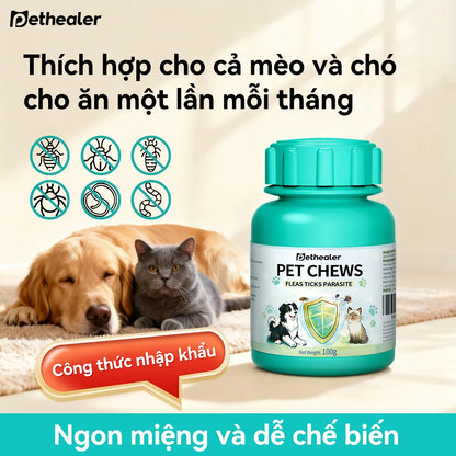 Pethealer Viên Thưởng Chăm Sóc Ký Sinh Trùng Ngoài Da Công Thức Bảo Vệ