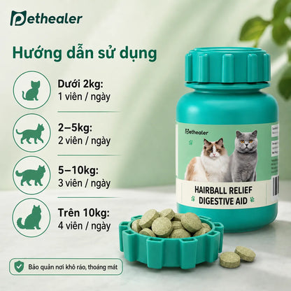 Pethealer Viên thưởng giảm búi lông hỗ trợ tiêu hóa công thức nuôi dưỡng đường ruột 100g