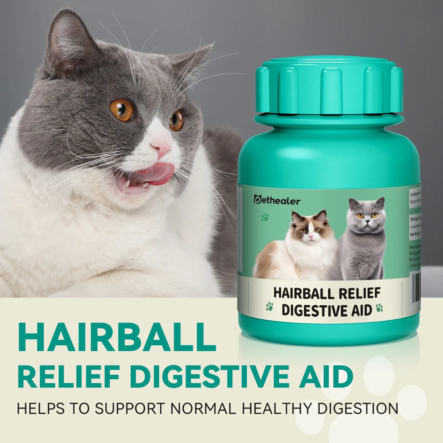 Pethealer Hairball Control & Digestive Support Treats, 100g