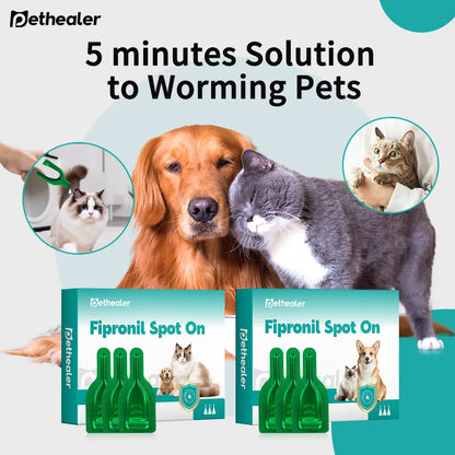 Pethealer Fipronil Flea & Tick Spot-On Drops for Dogs