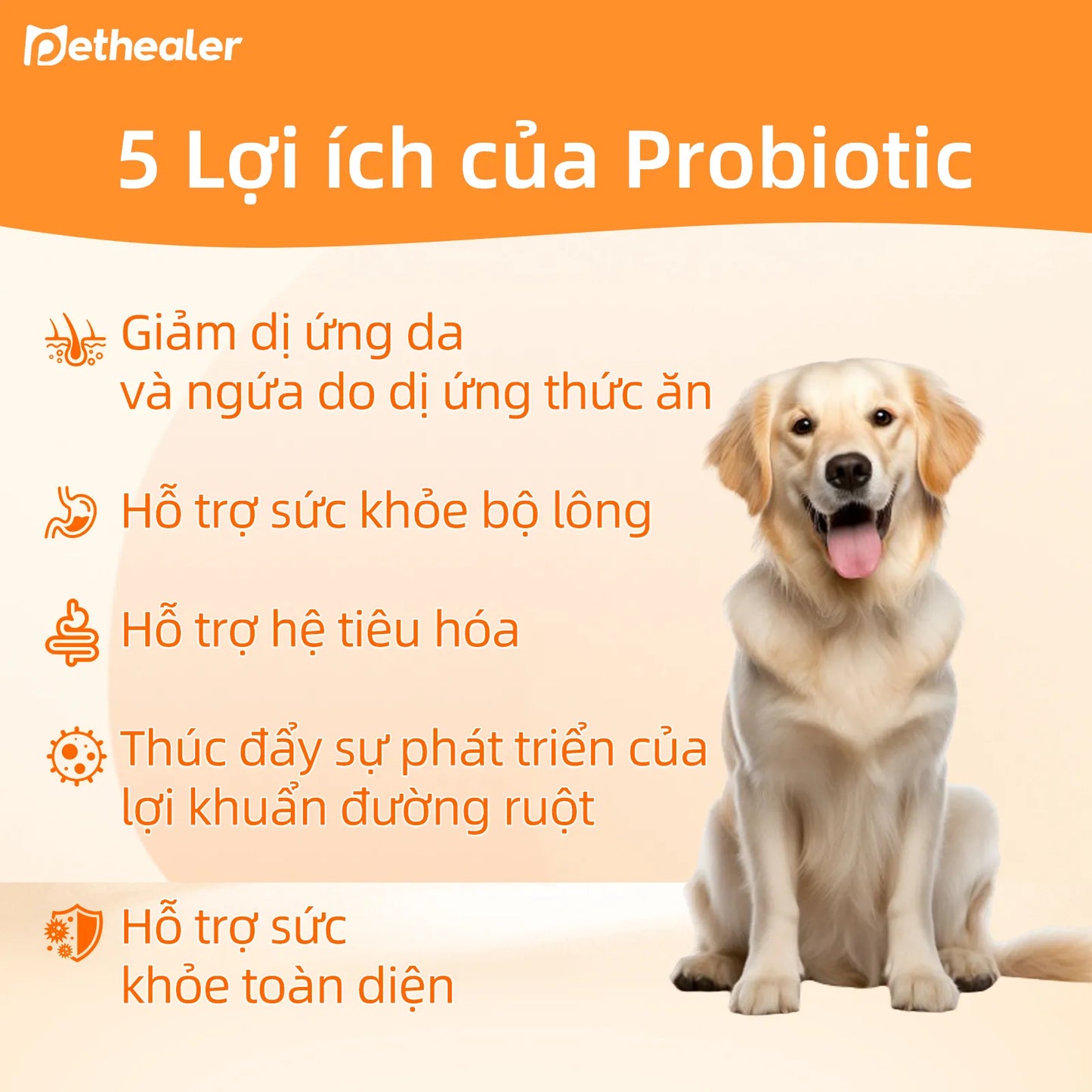 Pethealer Probiotic Formula for Dog and Cat Gut Health