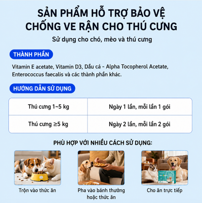 Pethealer Viên thưởng chăm sóc ký sinh trùng ngoài da công thức bảo vệ 100g