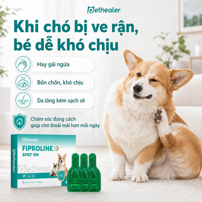 pethealer Thuốc nhỏ gáy diệt ve và bọ chét cho chó Fipronil