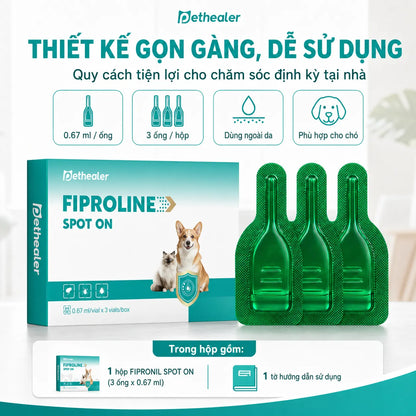 pethealer Thuốc nhỏ gáy diệt ve và bọ chét cho chó Fipronil